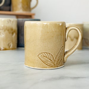 Large Tan Ceramic Mugs