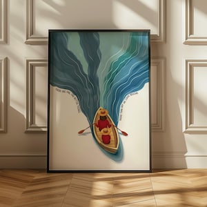 Motivational Rowboat Digital Art Print, Women Uplifting Mental Health Quote, Inspirational Wall Decor, Daily Affirmation Gift, Coping Skills