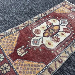 2x3 Rug, Door Mat, Handmade Rug, Wool Rug, Kitchen Rug, Turkish Door Mat, Oushak Rug, Vintage Rug, Small Rug, 2x3 Oushak Rug, Rug 2x3 Small