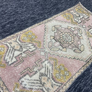 2x3 Rug Door Mat Rug, Bathroom Decor Rug, 2x3 Turkish Rug, 2x3 Vintage Rug, Oushak Door Mat, Handmade Wool Rug, 2x3 Entry Rug,Small Rug