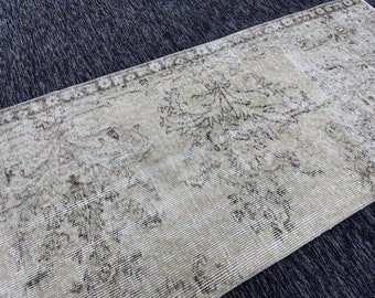2x5 Runner Rug, Muted Rug, Eclectic Rug, 2x5 Turkish Runner, 2x5 Vintage Runner, Handmade Rug, Natural Rug, Outdoor Rug, Entry Rug, Rug 2x5