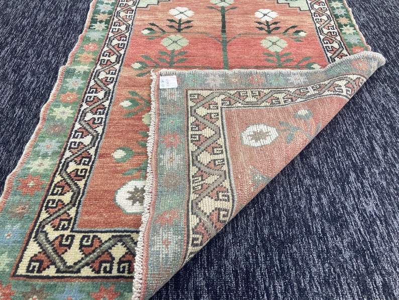 3x4 Rug, Vintage Oushak Rug, Vintage 3 X 4 Rug, Handmade Wool Rug