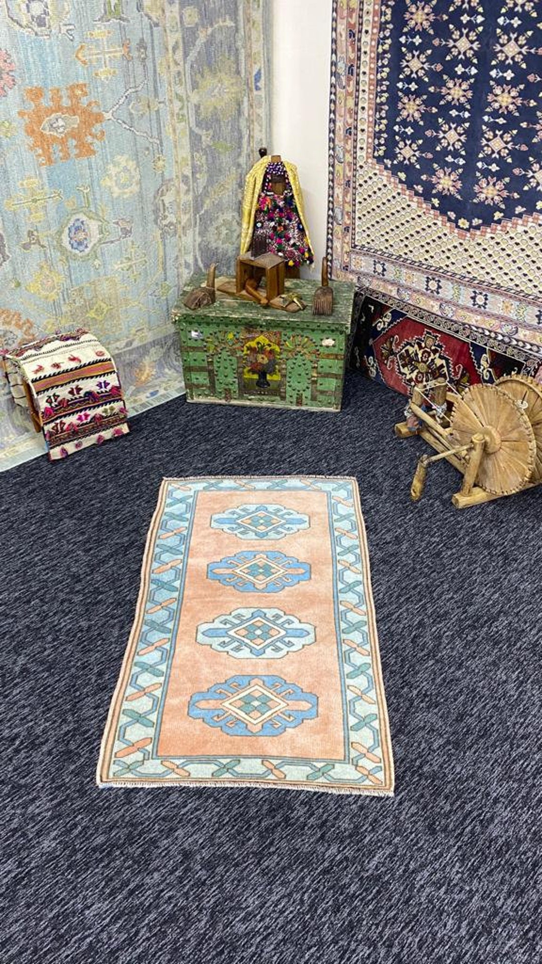 3x5 Rug Turkish Accent Rug 3x4 Neutral Rug Wool Rug Etsy UK