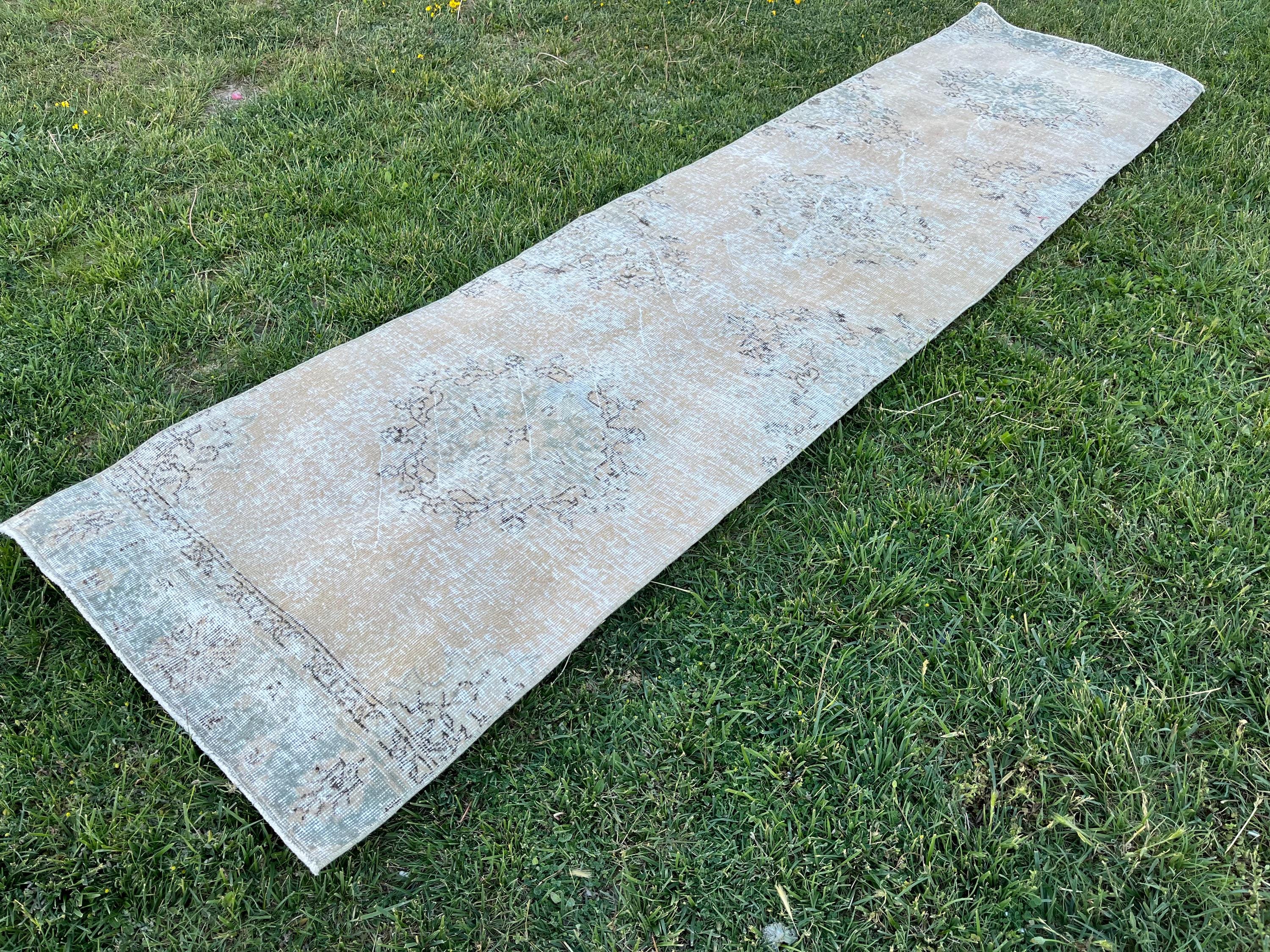 3x12 Runner, Oushak Runner, Turkish Runner Rug, 3x12 Runner Rug, Oushak Runner Rug, 3x12 Beige Runner, Natural Runner,3x12 Beige Hallway Rug