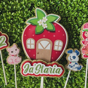 Strawberry Shortcake Cake Topper