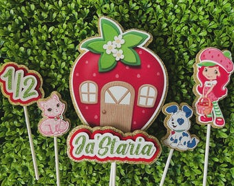 Strawberry Shortcake Cake Topper