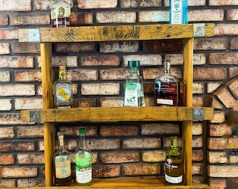 Handcrafted Whiskey Shelving Unit