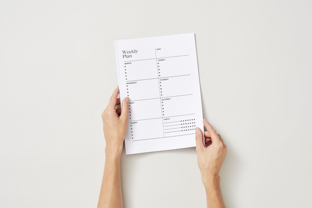 Minimalist Weekly Planner Printable – A4 & US Letter (PDF) - Etsy Canada