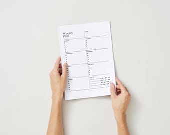 Minimalist Weekly Planner Printable – A4 & US Letter (PDF)