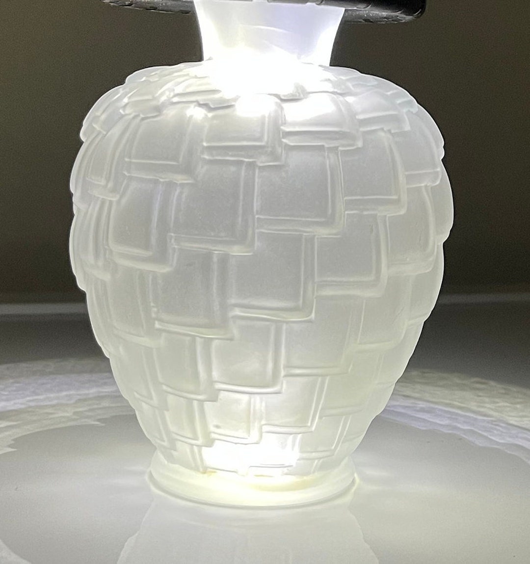 Art Deco Lightshade, Unusual Overlapping Squares Design, Ceiling Mount