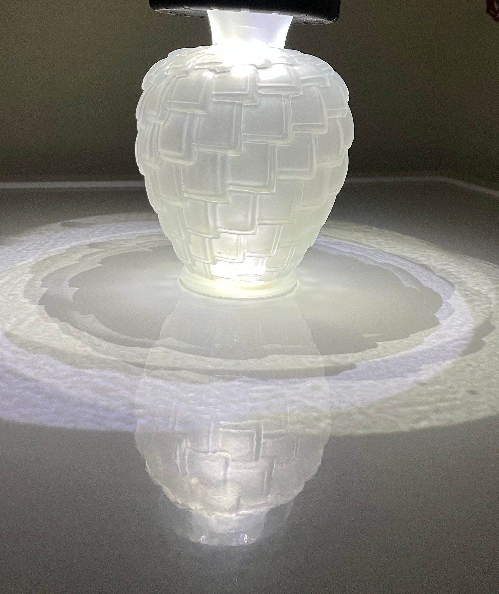 Art Deco Lightshade, Unusual Overlapping Squares Design, Ceiling Mount