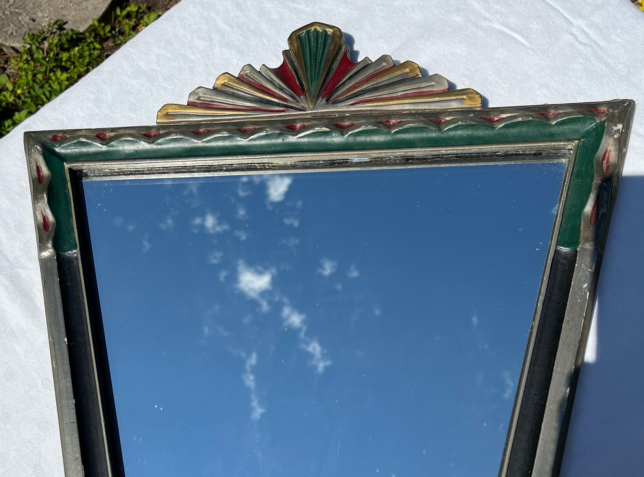 Art Deco Fanshaped Mirror Etsy