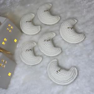 Handmade Crochet Moon Keychain / Accessory