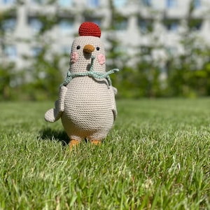 Handmade Crochet Chicken Toy