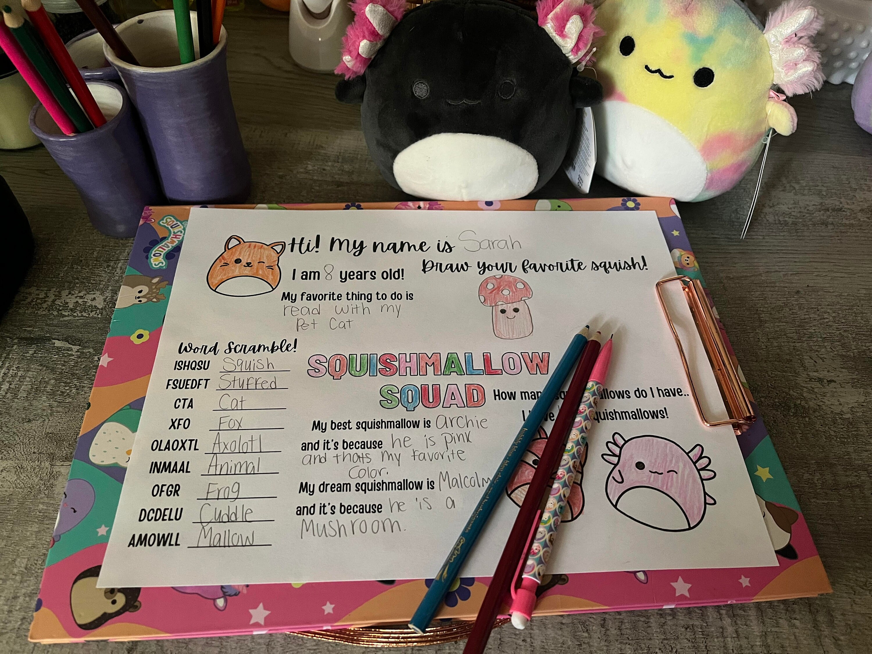 Squishmallow Activity Page Printable Worksheet for Drawing - Etsy