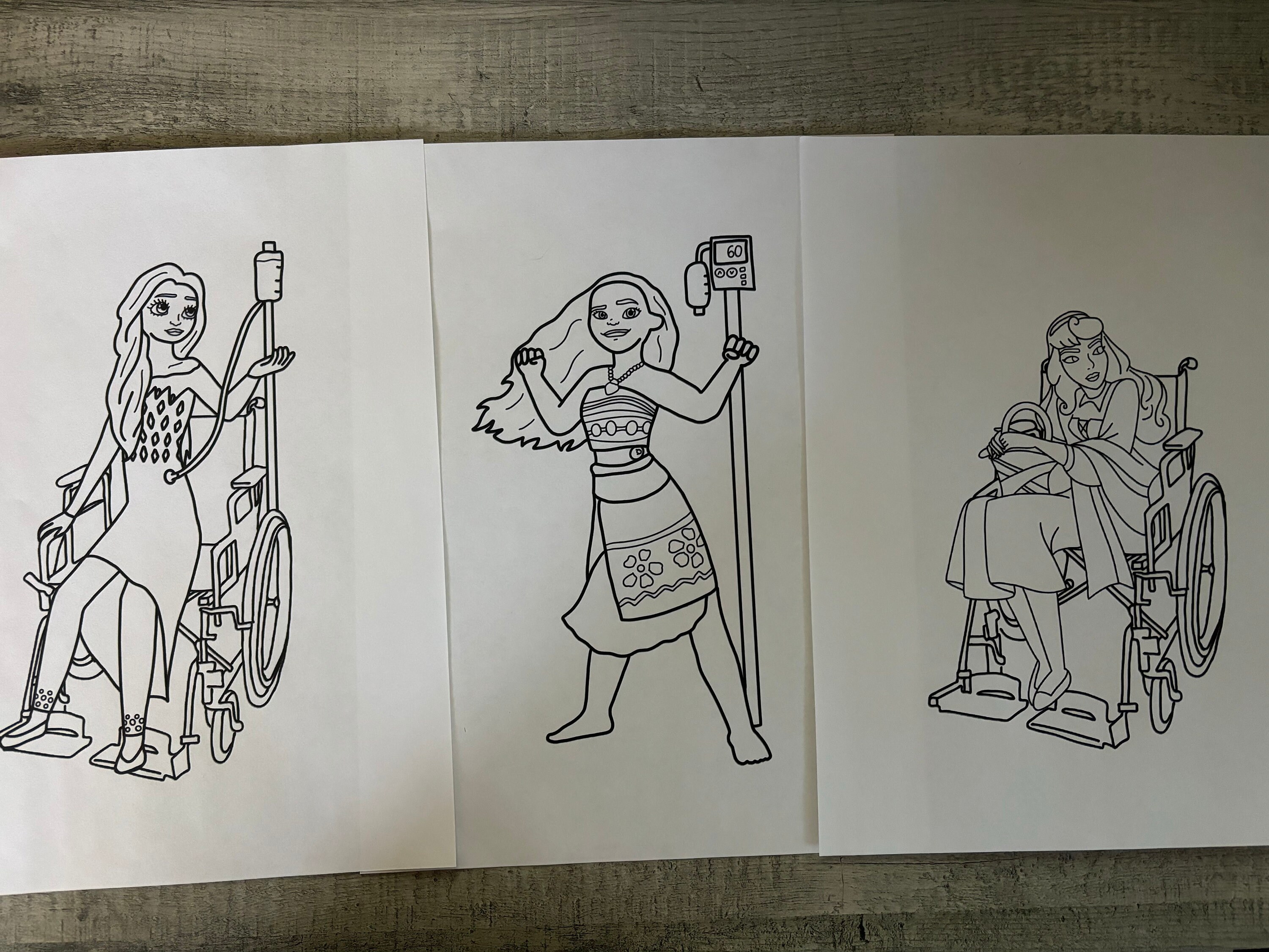 12 Princess Themed Disability Awareness Coloring Pages With Popular ...