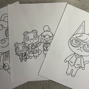25 ACNH Coloring Pages for Gamers, Animal Characters, Tom Nook ...
