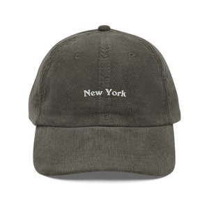 New York pet corduroy vintage geborduurd