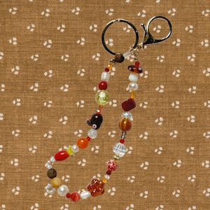 Jolly Puff Bag Charm/Cottagecore/Beaded Bag Charm/Chain bag charm