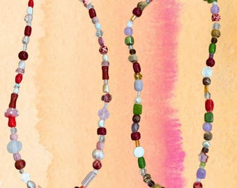 Peregrine Beaded Necklace/Cottagecore/Beaded necklace/Summer necklace