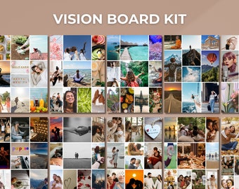 Manifestation Vision Board Kit: Dream Life Planner + Canva Templates (Digital Download)