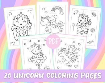 Unicorn Coloring Pages | 20 Cute Printable Designs (PDF)
