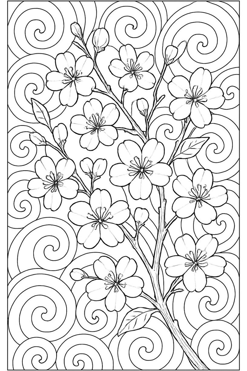 Flower Pattern Coloring Pages - Digital Download - 8 Printable Designs ...