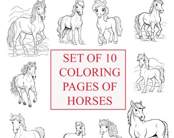 10 Horses Coloring Pages For Print | Coloring Pages For Kids | Images Of Horses | Horse Coloring Pages Printable | Ausmalbilder Für Kinder