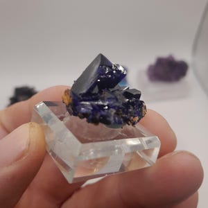 top luster Moroccan Azurite sharp blades plate