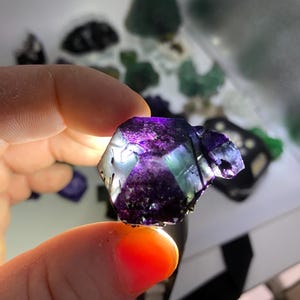 New Find Erongo Namibia fluorite amazing alien eye type rainbow color schorl inclusions