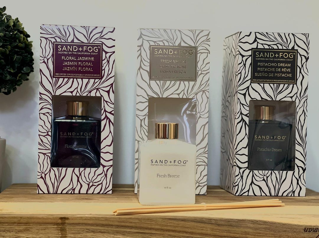 Reed Diffuser Gift, Pick a Scent or Set of 3, Sand + Fog Diffusers, 6 ...