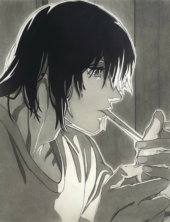 aki cigarette Aki Hayakawa pencil art