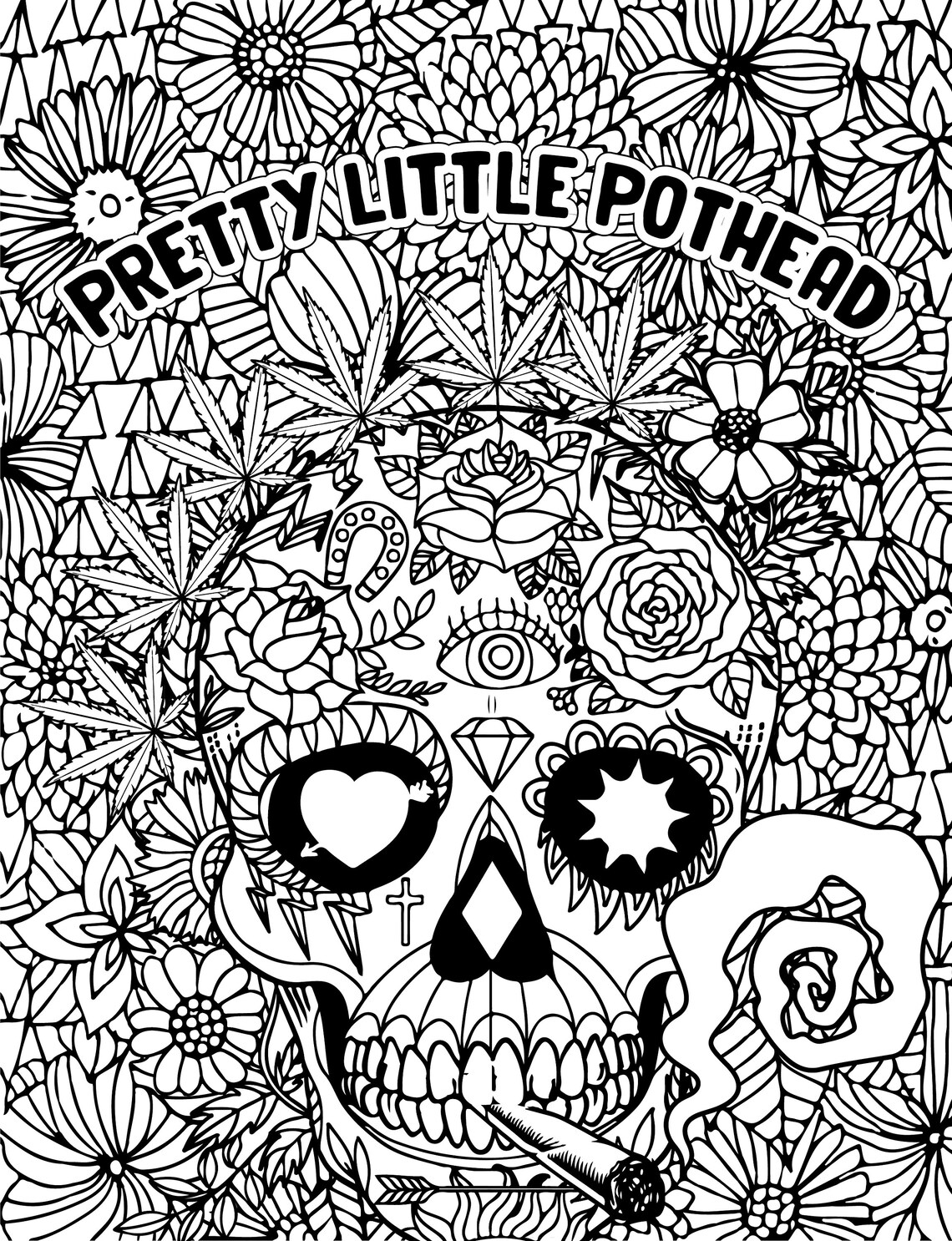 330 Adult Stoner Coloring Pages Printable Coloring Book Instant