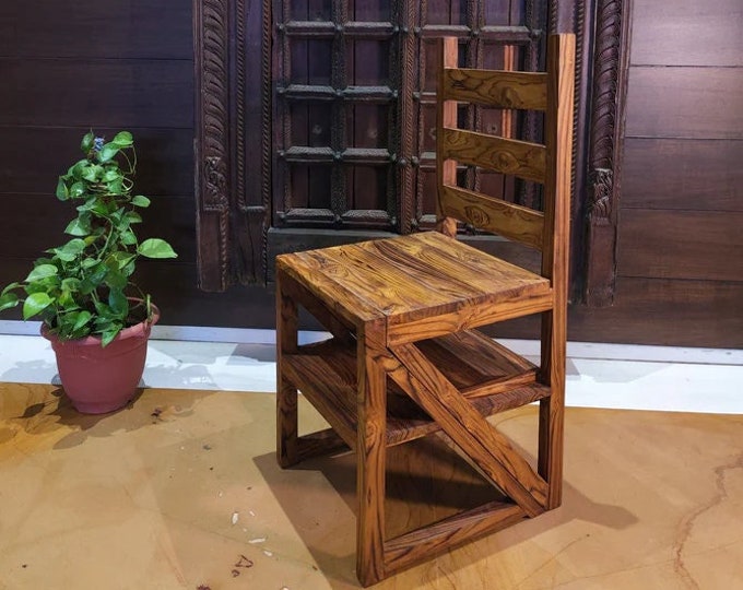 Library Stairs / Collapsible Chair Invented by Benjamin Franklin