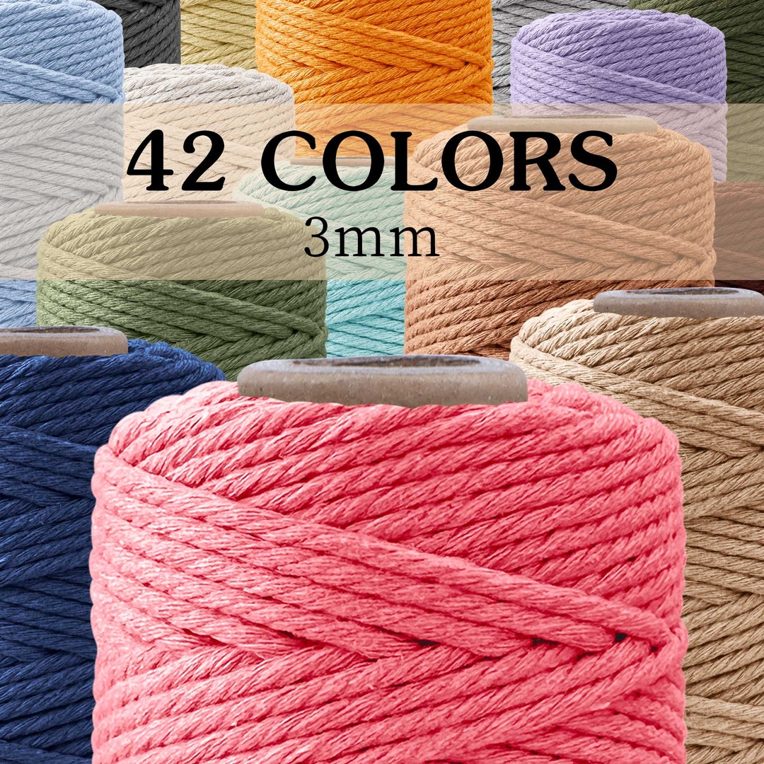 3mm Macrame Cordtriple Strand Twisted3ply Coloured Macrame Cord