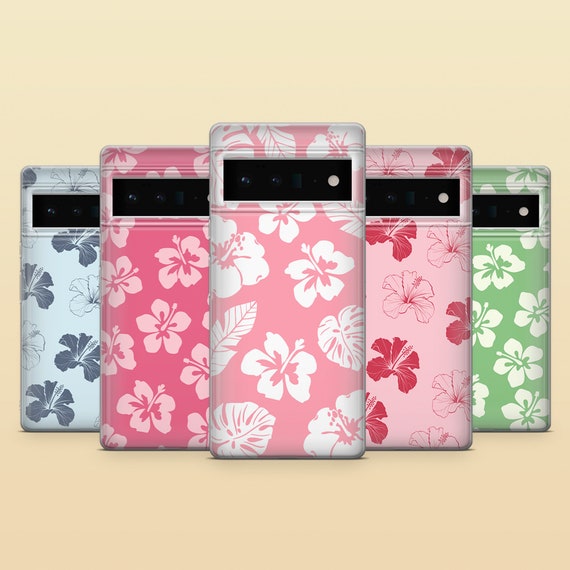Hibiscus Phone Case Hawaiian Flower Cover for Google Pixel 10Pro XL, 9Pro, 9A, 8A, 7A, 6A Samsung S25, S24, S23, A56, A17 iPhone 17 16 15 14