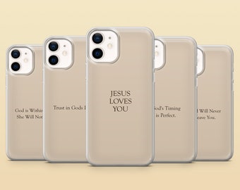 Christian Phone Case Bible Verse Jesus Cover for iPhone 17Pro, 17e, 16, 15, 14, 13 Samsung S26, S25, S23, A57 Pixel 10A, 10ProXL, 9A, 8A, 7A