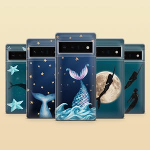 Mermaid Phone Case Ocean Sea Cover for Google Pixel 10A, 10Pro XL, 9Pro, 9A, 8A, 7A Samsung S26, S25FE, S23, A57, A17 iPhone 17e, 16Pro, 15