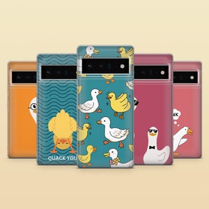 Duck Phone Case Cute Goose Meme Cover voor Google Pixel 10Pro XL, 9Pro, 9A, 8A, 7A, 6A Samsung S25, S24, S23, A56, A15 iPhone 17, 16Pro 15 14