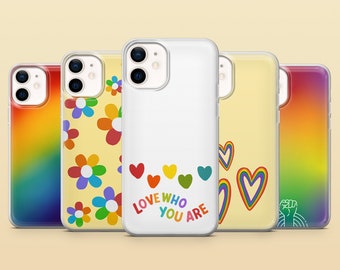 Rainbow Phone Case Pride Gay LGBT Cover for iPhone 15, 14, 13, 12, 11, Samsung S24Ultra, S23FE, S22, A15 A54 A25 A14 Pixel 8A 8Pro 7A 7Pro 6