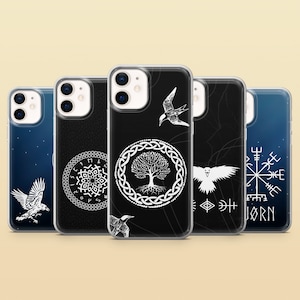 Viking Phone Case Norse Mythology Cover for iPhone 17Pro, 16e, 15, 14, 13 Samsung S25, S24FE, S23, A56, A15 Pixel 10Pro XL, 9A, 8A, 7A, 6A