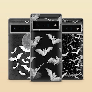 Custodia per telefono Bat, cover nera gotica per Google Pixel 10A, 10Pro XL, 9Pro, 9A, 8A, 7Pro Samsung S26, S25, S23, A57, A17 iPhone 17e, 16Pro, 15, 14