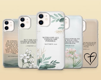 Capa de celular cristã com versículo bíblico de Jesus para iPhone 17 Pro, 17e, 16, 15, 14, 13, Samsung S26, S25, S23, A57, A17, Pixel 10A, 10 Pro XL, 9A, 8A