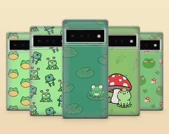 Frog Phone Case Green Toad Cover for Google Pixel 10A, 10Pro XL, 9Pro, 9A, 8A, 7Pro Samsung S26, S25, S23, A57, A17 iPhone 17e, 16Pro, 15 14