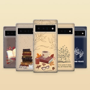 Book Lover Phone Case Bookish Cozy Cover for Google Pixel 10Pro XL, 9Pro, 9A, 8A, 7A, 6A Samsung S25, S24, S23, A56, A15 iPhone 17, 16 15 14