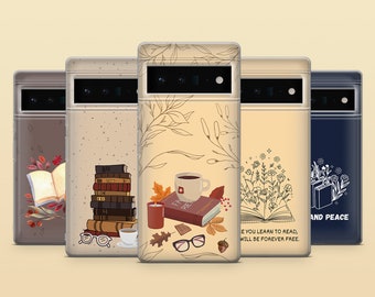 Funda para teléfono Book Lover, acogedora y con estilo para Google Pixel 10A, 10Pro XL, 9Pro, 9A, 8A, 7A, Samsung S26, S25, S23, A57, A17, iPhone 17, 16Pro y 15