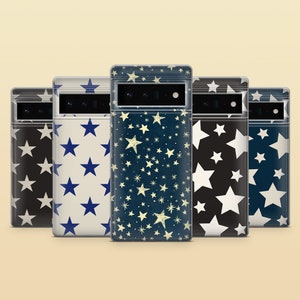 Stars Phone Case Shining Night Sky Cover for Google Pixel 10Pro XL, 9Pro, 9A, 8A, 7A, 6A Samsung S25, S24, S23, A56, A15 iPhone 17, 16 15 14