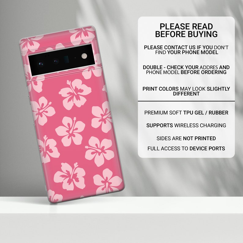 Hibiscus mobilskal med hawaiisk blommotiv för Google Pixel 10A, 10Pro XL, 9Pro, 9A, 8A, Samsung S26, S25, S23, A57, A17 iPhone 17e, 16Pro 15 bild 9