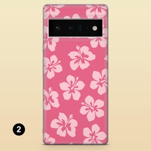 Hibiscus mobilskal med hawaiisk blommotiv för Google Pixel 10A, 10Pro XL, 9Pro, 9A, 8A, Samsung S26, S25, S23, A57, A17 iPhone 17e, 16Pro 15 2
