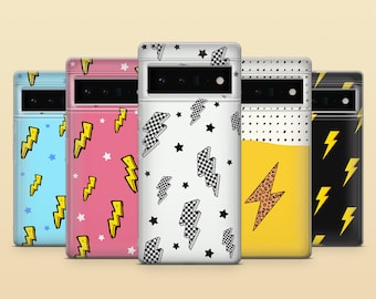 Lightning Bolt Phone Case Thunder Cover for Google Pixel 10A, 10Pro XL, 9Pro, 9A, 8A, 7Pro Samsung S26, S25, S23, A57 iPhone 17e, 16Pro, 15
